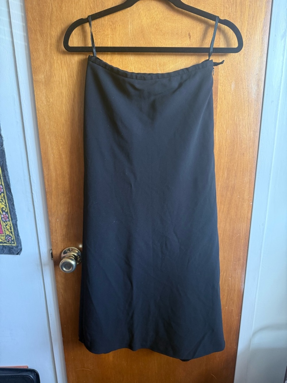 Talbots Black Maxi Slip Skirt